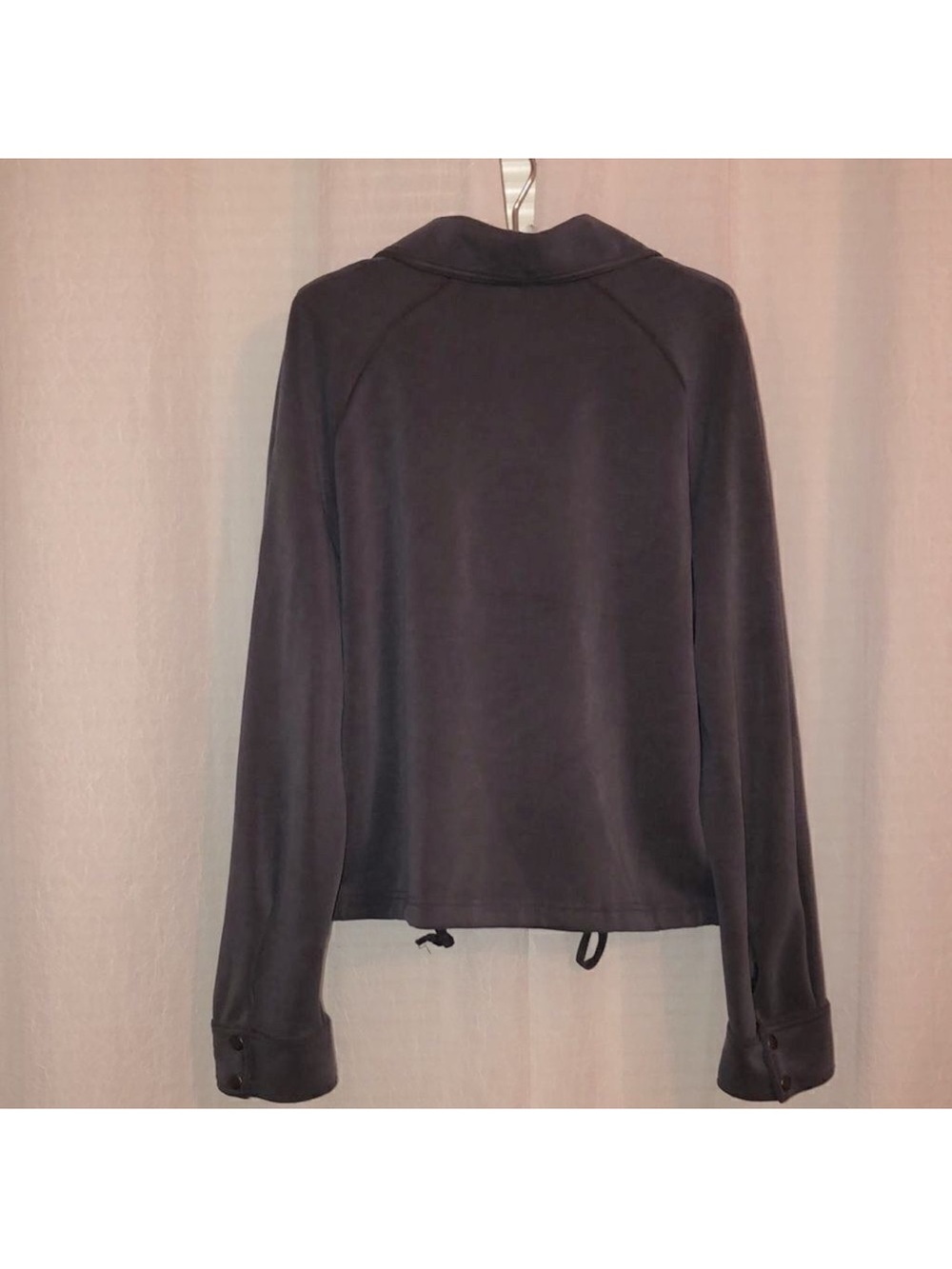 Anthropologie XL Marrakech Carbon Gray Moto Style Sweatshirt Jacket - Picture 3 of 16